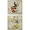 Flower Print Grunge by Marcee Duggar 14" x 14" Canvas Wall Art (Set of 2)